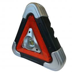 Triangulo De Segurança Veicular Portatil Carregamento Solar ou USB